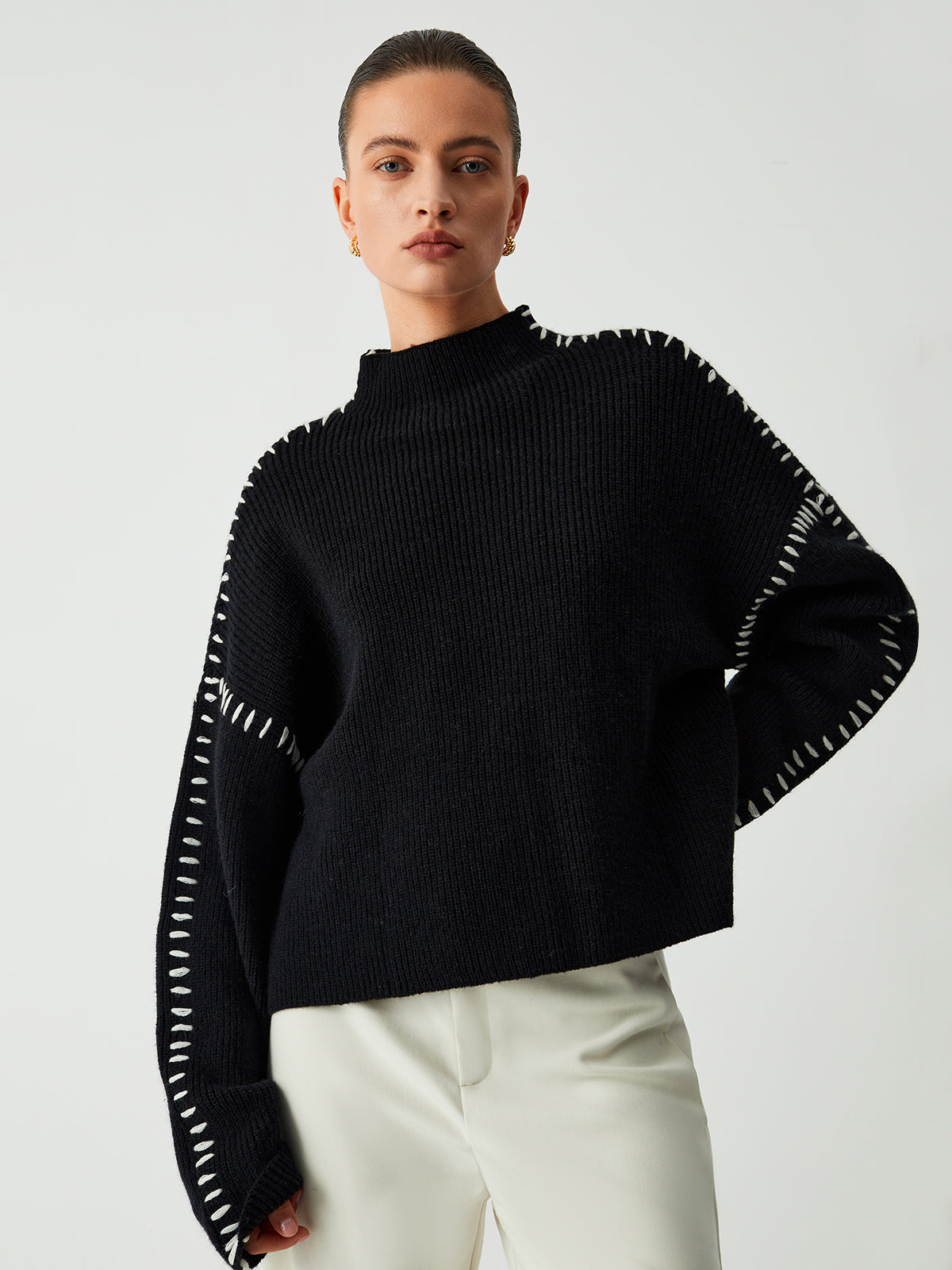 Warda™ | Der Elegante Oversize-Rollkragenpullover