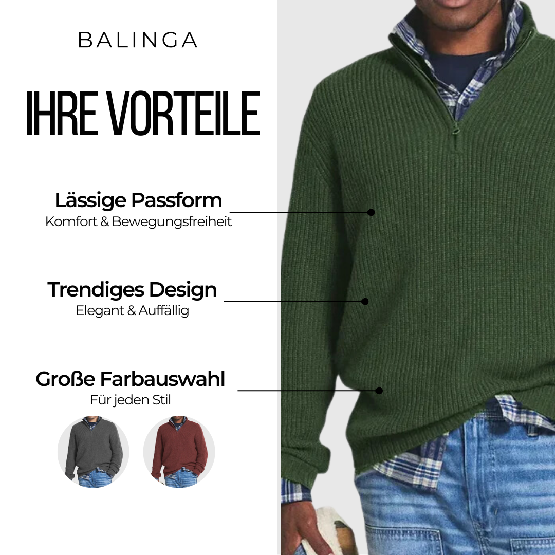 Louis™ | Der Stilvolle Zip-Pullover für Herren