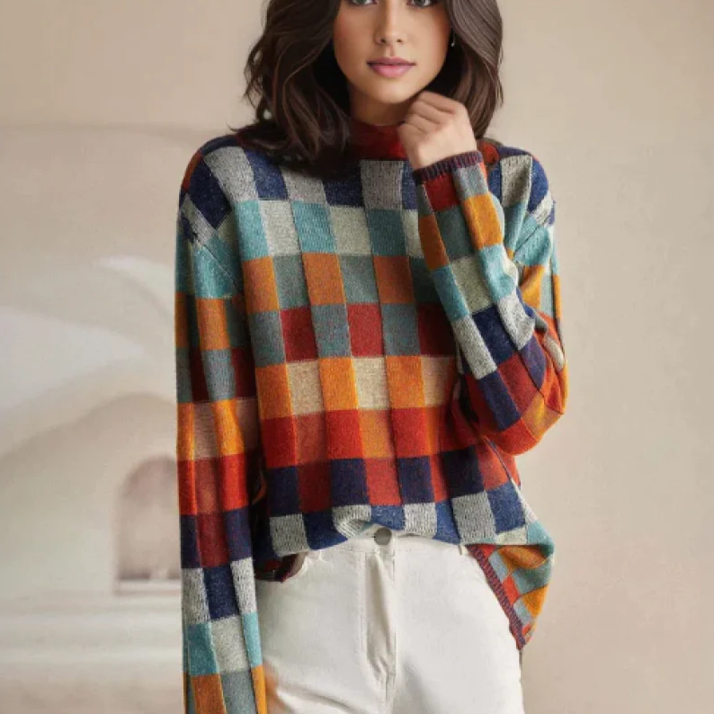 Dolcevita™ | Luxuriöser Patchwork-Pullover